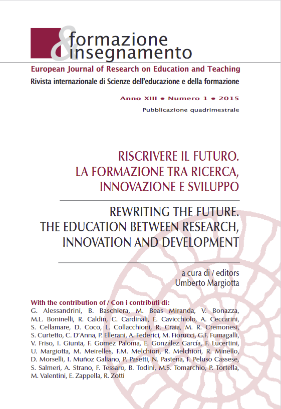 					Visualizza V. 13 N. 1 (2015): Riscrivere il futuro: La formazione tra ricerca, innovazione e sviluppo
				