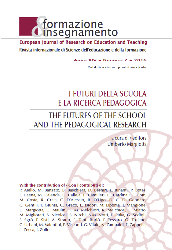 					Visualizza V. 14 N. 2 (2016): I futuri della scuola e la ricerca pedagogica
				