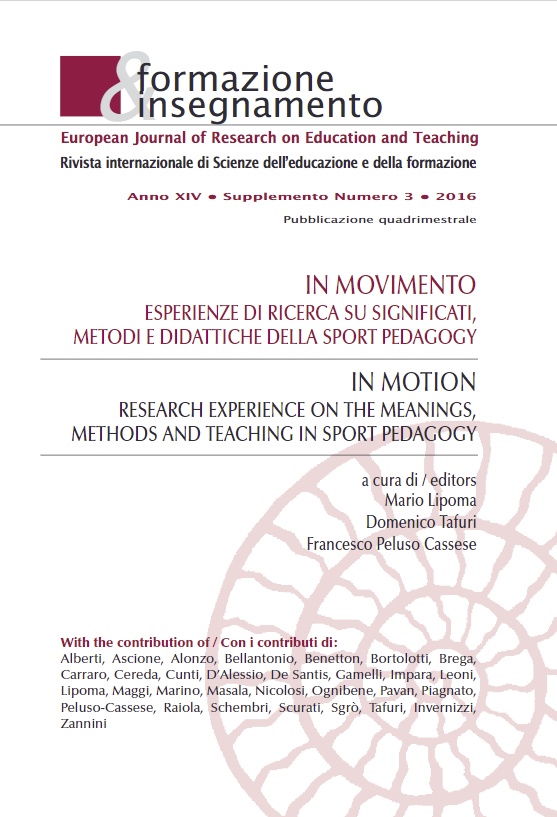 					View Vol. 14 No. 3 Suppl. (2016): In Motion: Research Experience on the Meanings, Methods and Teaching in Sport Pedagogy
				
