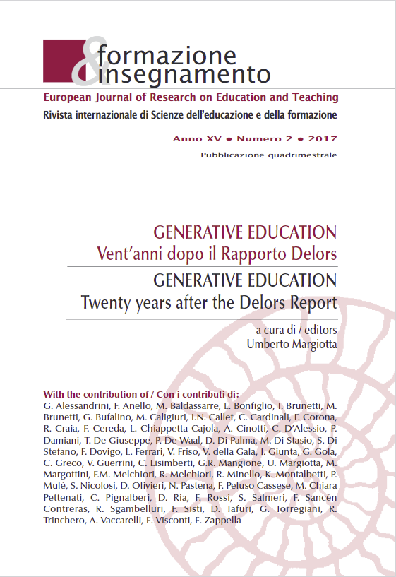 					View Vol. 15 No. 2 (2017): Generative Education: Twenty Years after the Delors Report
				