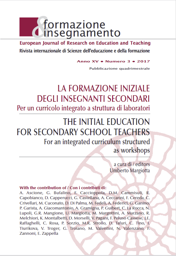 					View Vol. 15 No. 3 (2017): The Initial Education for Secondary School Teachers: For an Integrated Curriculum Structured as Workshops
				