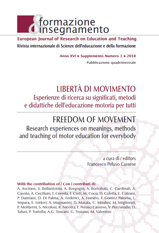 					View Vol. 16 No. 1 Suppl. (2018): Freedom of Movement: Research Experiences on Meanings, Methods and Teaching of Motor Education for Everybody
				