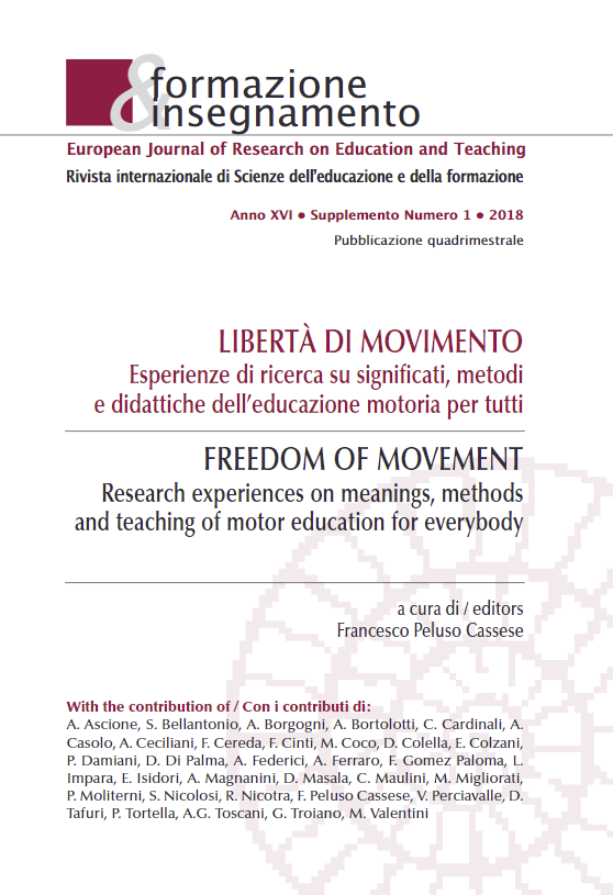 					Ver Vol. 16 Núm. 1 Suppl. (2018): Freedom of Movement: Research Experiences on Meanings, Methods and Teaching of Motor Education for Everybody
				