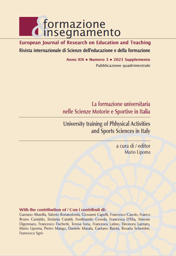 					Visualizar v. 19 n. 3 Suppl. (2021): University Training of Physical Activities and Sports Sciences in Italy
				