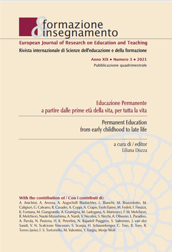 					View Vol. 19 No. 3 (2021): Permanent Education from Early Childhood to Late Life
				