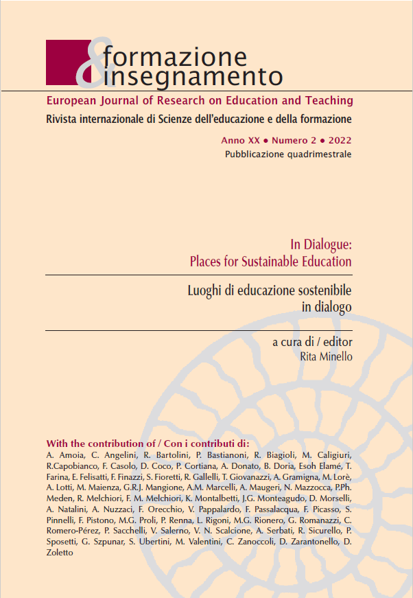 					Visualizza V. 20 N. 2 (2022): Luoghi di educazione sostenibile in dialogo
				