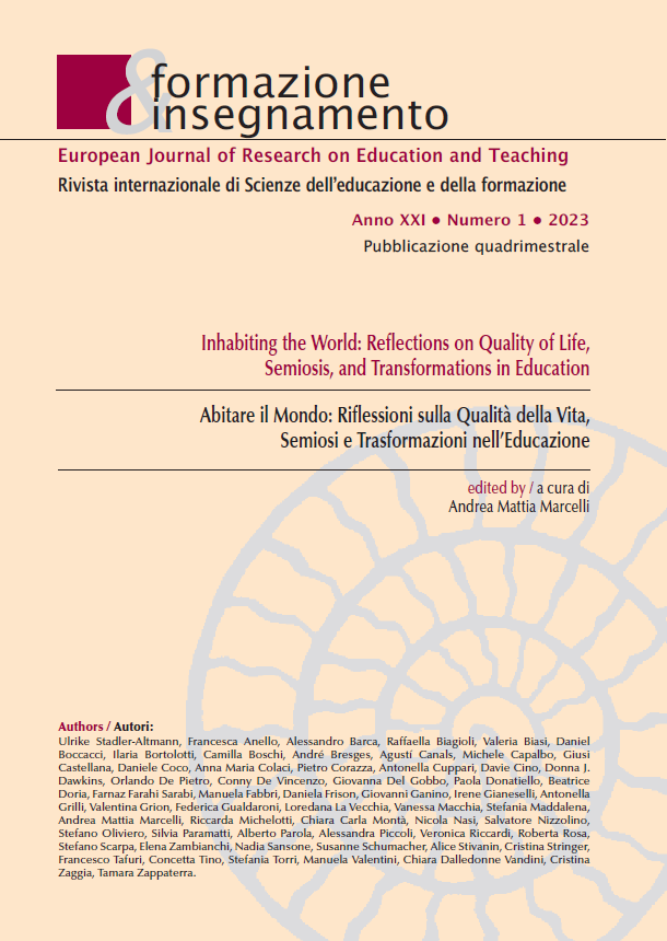 					View Vol. 21 No. 1 (2023): Inhabiting the World: Reflections on Quality of Life, Semiosis, and Transformations in Education
				