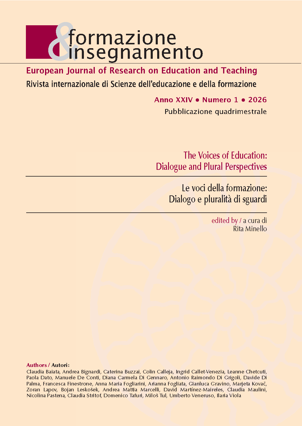 					View Vol. 24 No. 1 (2026): The Voices of Education: Dialogue and Plural Perspectives
				