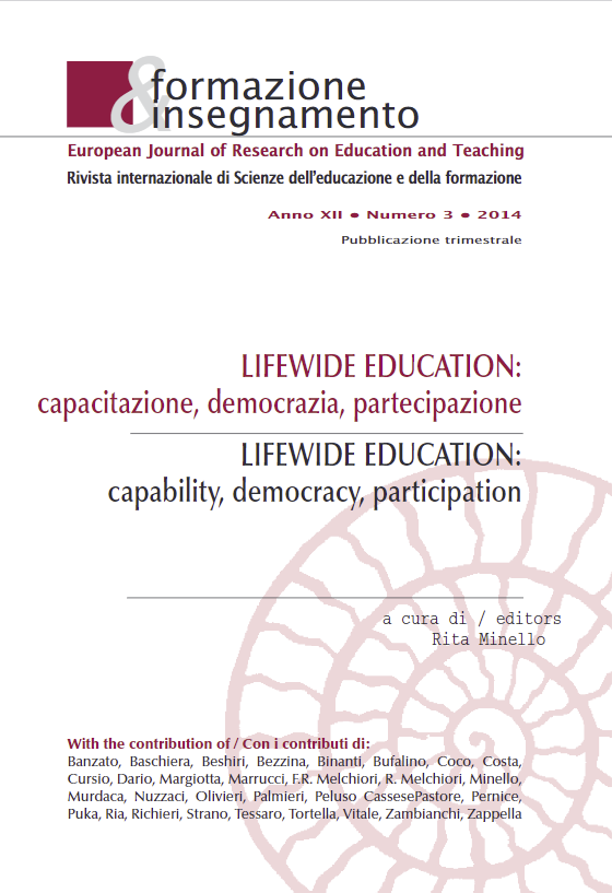 					Visualizar v. 12 n. 3 (2014): Lifewide Education: Capability, Democracy, Participation
				